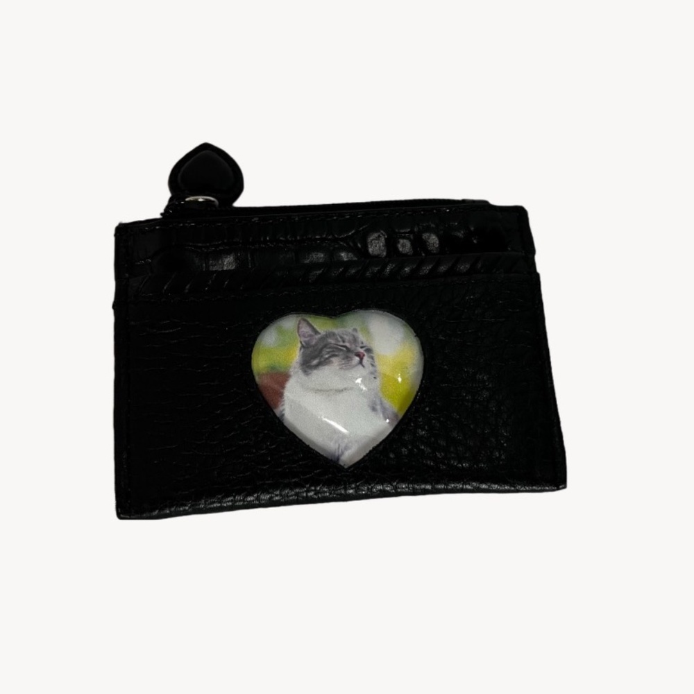 Brighton Change Purse - Black, room for ID and heart shaped Picture holder